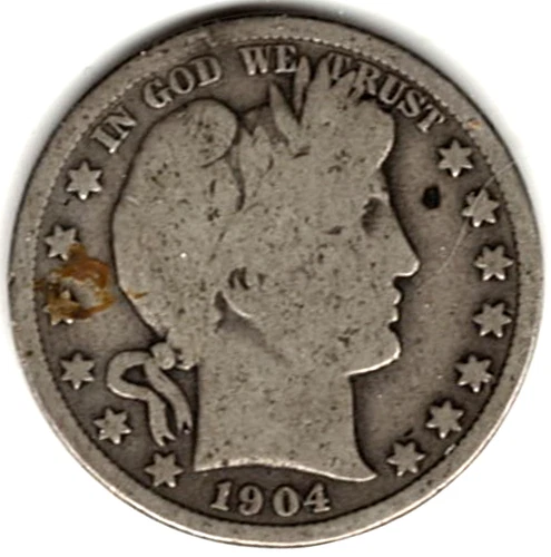 1904 Barber Half grades in GOOD+ condition ~ PLEASE SEE THE SCAN  stk y56