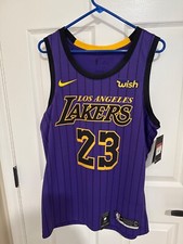 New 100% Authentic Lebron James Nike Los Angeles Lakers Jersey 48 Large WISH LA