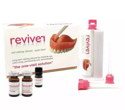 Reviver A-Silicone Denture Soft Relinng Material Dental Chair Side Use Free Ship