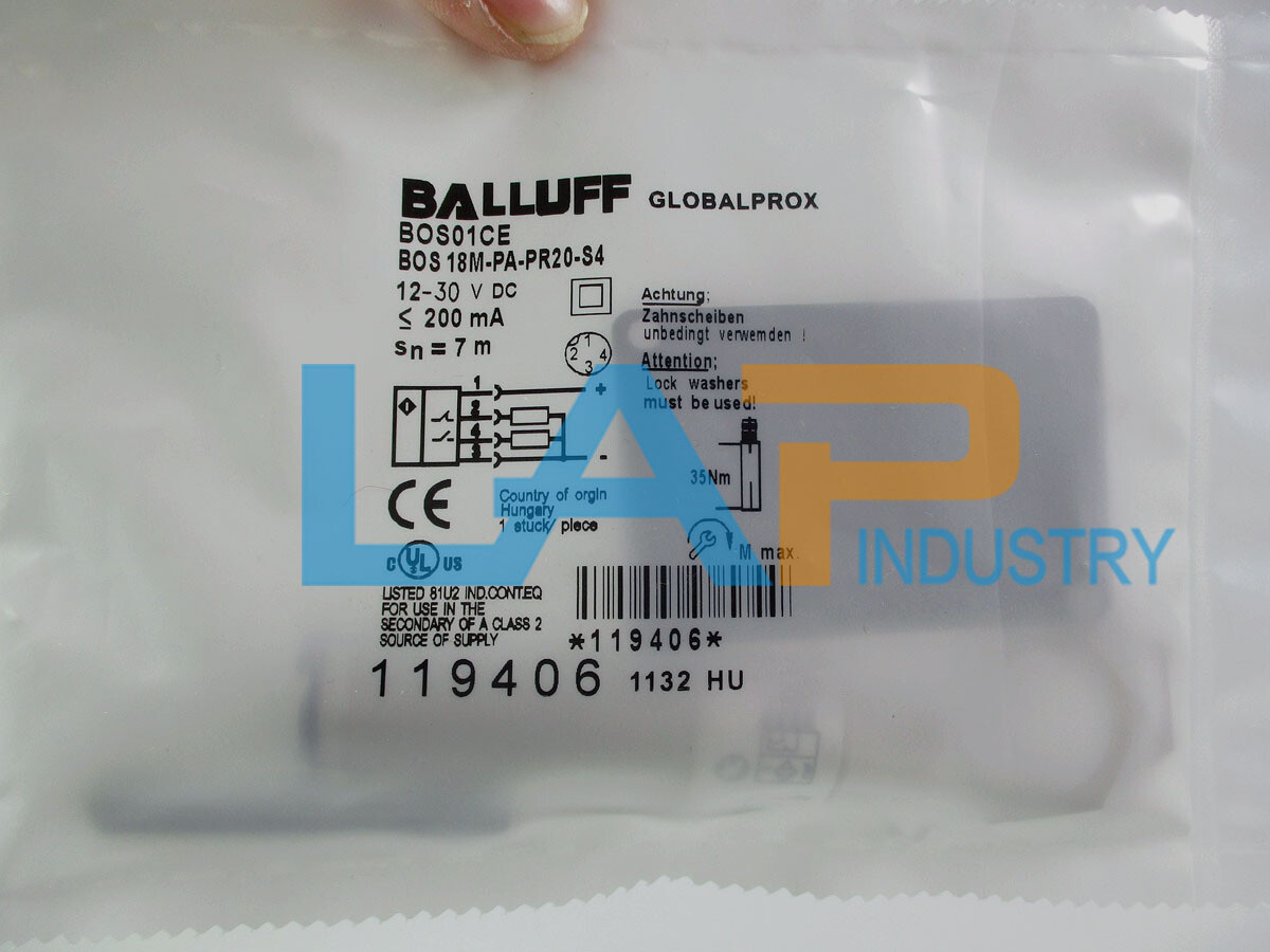 18M-PA-PR20-S4 1PCS New For Balluff Photoelectric Sensor BOS 18M-PA-PR20-S4
