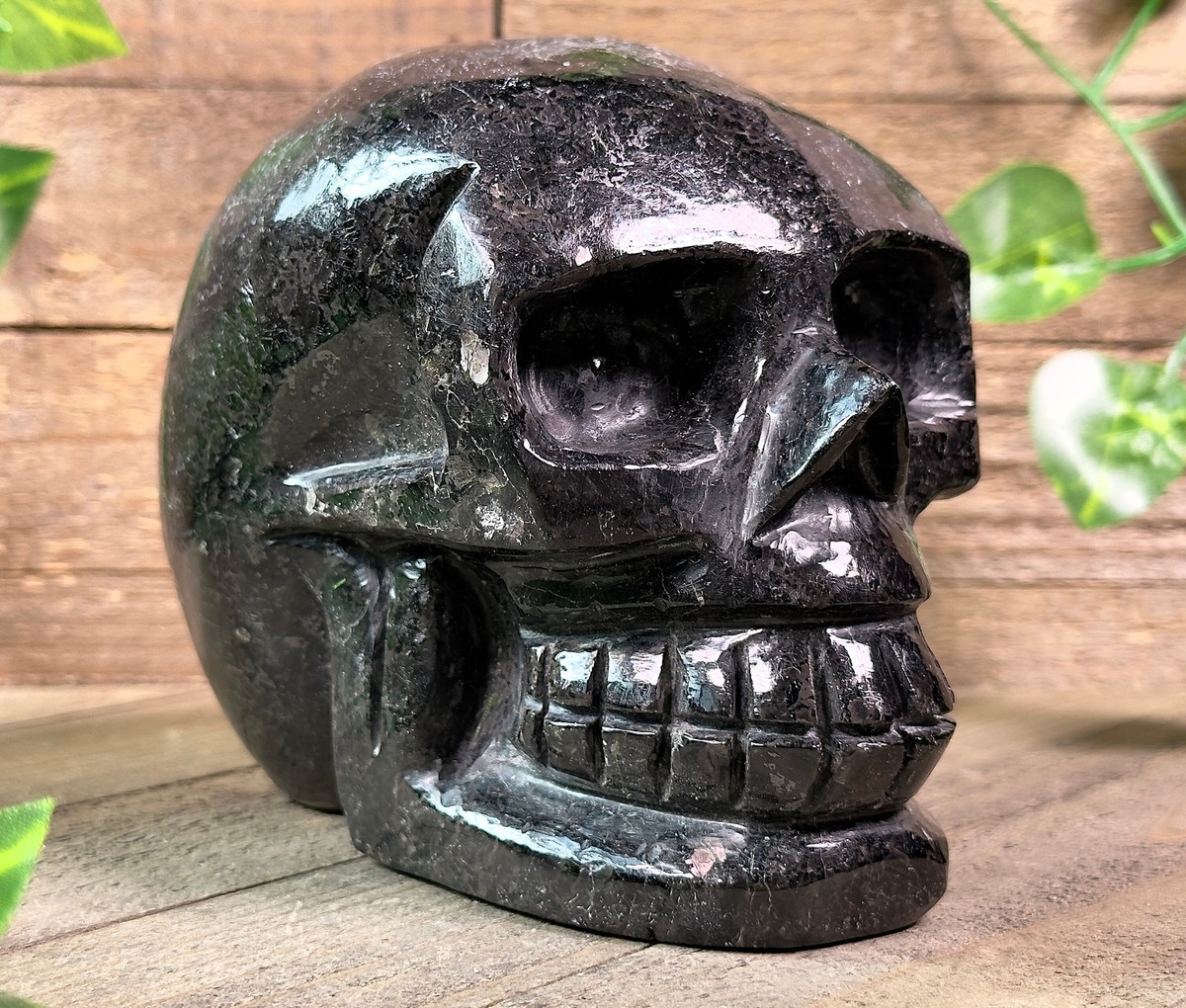 COPPERNITE Indian NUUMMITE Crystal Skull - Large - Gothic