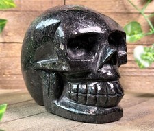 COPPERNITE Indian NUUMMITE Crystal Skull - Large - Gothic Halloween Decor, 53128