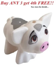 ☀️NEW LEGO Minifigure Mini Figure Minifig Animal Pet Pig (PUA) White W/ Spots