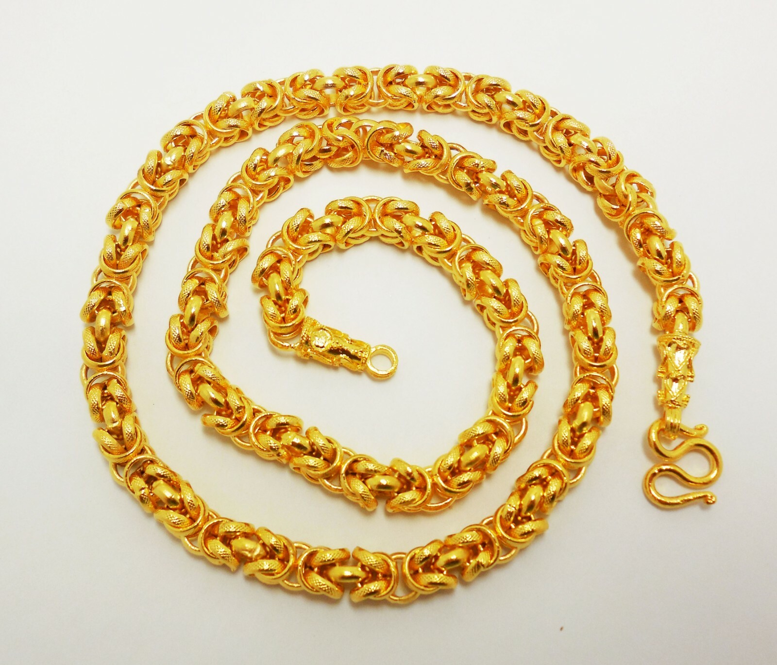 Deluxe 22K 23K 24K THAI BAHT GOLD GP NECKLACE 26 inch 79 Grams 7 mm