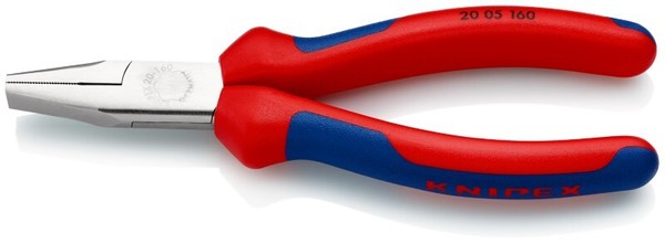 Knipex 20 05 160 Flachzange Mit Mehrkomponenten-HüLlen Verchromt 160 Mm-image