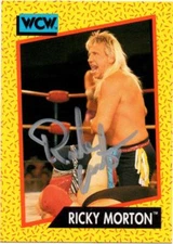 Ricky Morton Signed WCW Wrestling Trading Card Rock & Roll HOF WWE 1991 #99