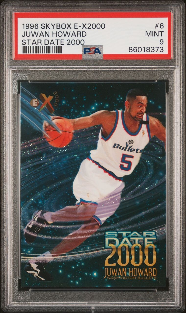 1996-97 Skybox E-X2000 Star Date 2000 Juwan Howard #6 PSA 9 MINT 🏀