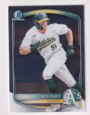 2025 Bowman Chrome Prospects #BCP-114 NICK KURTZ RC Rookie Oakland