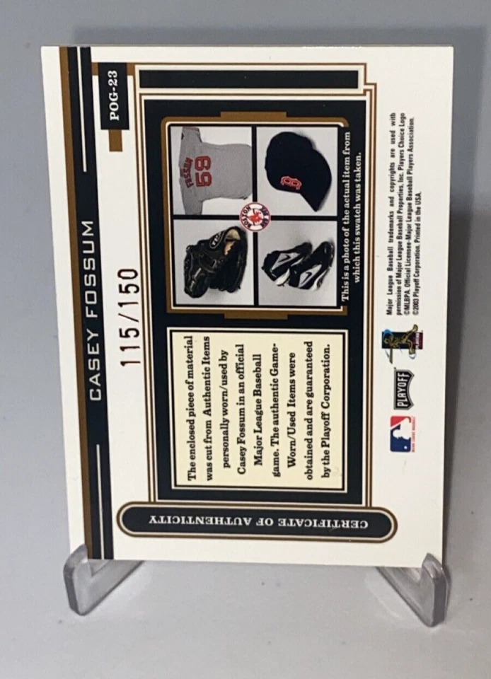 2003 Playoff Piece of the Game Casey Fossum Bronze /150 #POG-23 - Image 2 of 4