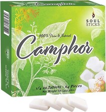 SOUL STICKS Natural Camphor Blocks Pure Camphor Tablets for Aromatherapy  Puja