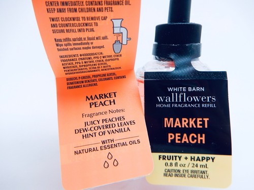 3 BATH & BODY WORKS WHITE BARN MARKET PEACH WALLFLOWERS FRAGRANCE REFILL 8 oz - Picture 11 of 11