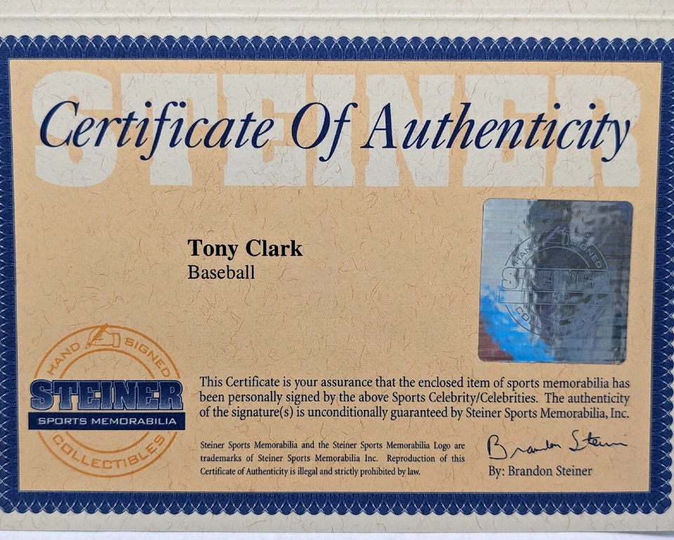 Béisbol Steiner de la MLB firmado por Tony Clark y autenticado por la MLB Foto 4 de 4