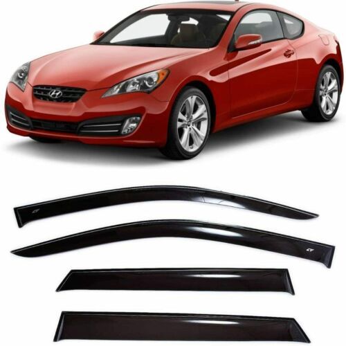 For Hyundai Genesis Coupe Side Window Wind Visors Sun Rain Guard Vent