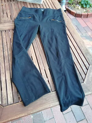 Ci Sono elegante Stretch Hose Stretchhose Leggins Reißverschluss schwarz S 36/38