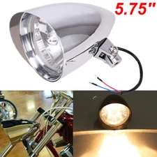 Chrome 5.75" Bullet Headlight For Harley Sportster XLDyna Softail Chopper Bobber