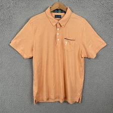 William Murray Polo Shirt Mens Large Orange Short Sleeve Golf Pocket Logo