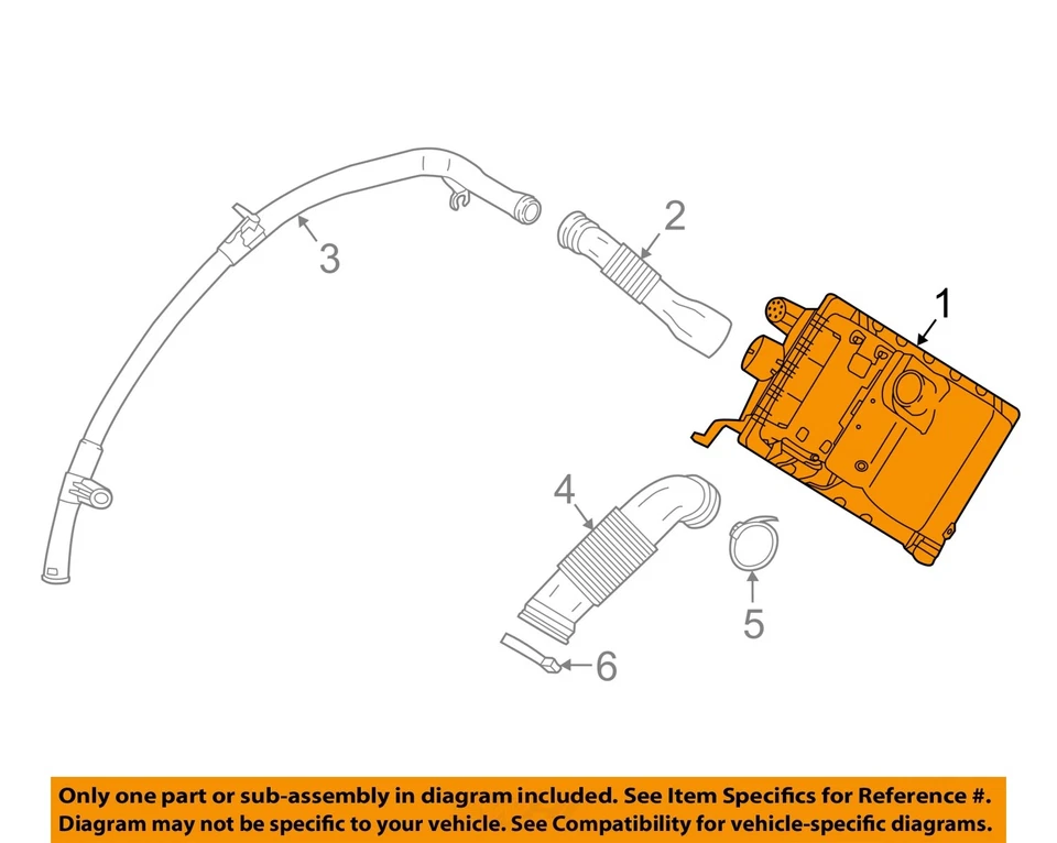 BMW I3 REX 2014 2019 OEM filtro de aire con tubos de conductos 70563628 Foto 3 de 4