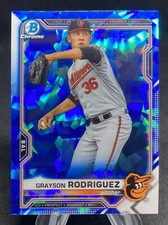 Grayson Rodriguez 2021 Bowman Chrome Sapphire #BCP-165 Orioles Angels