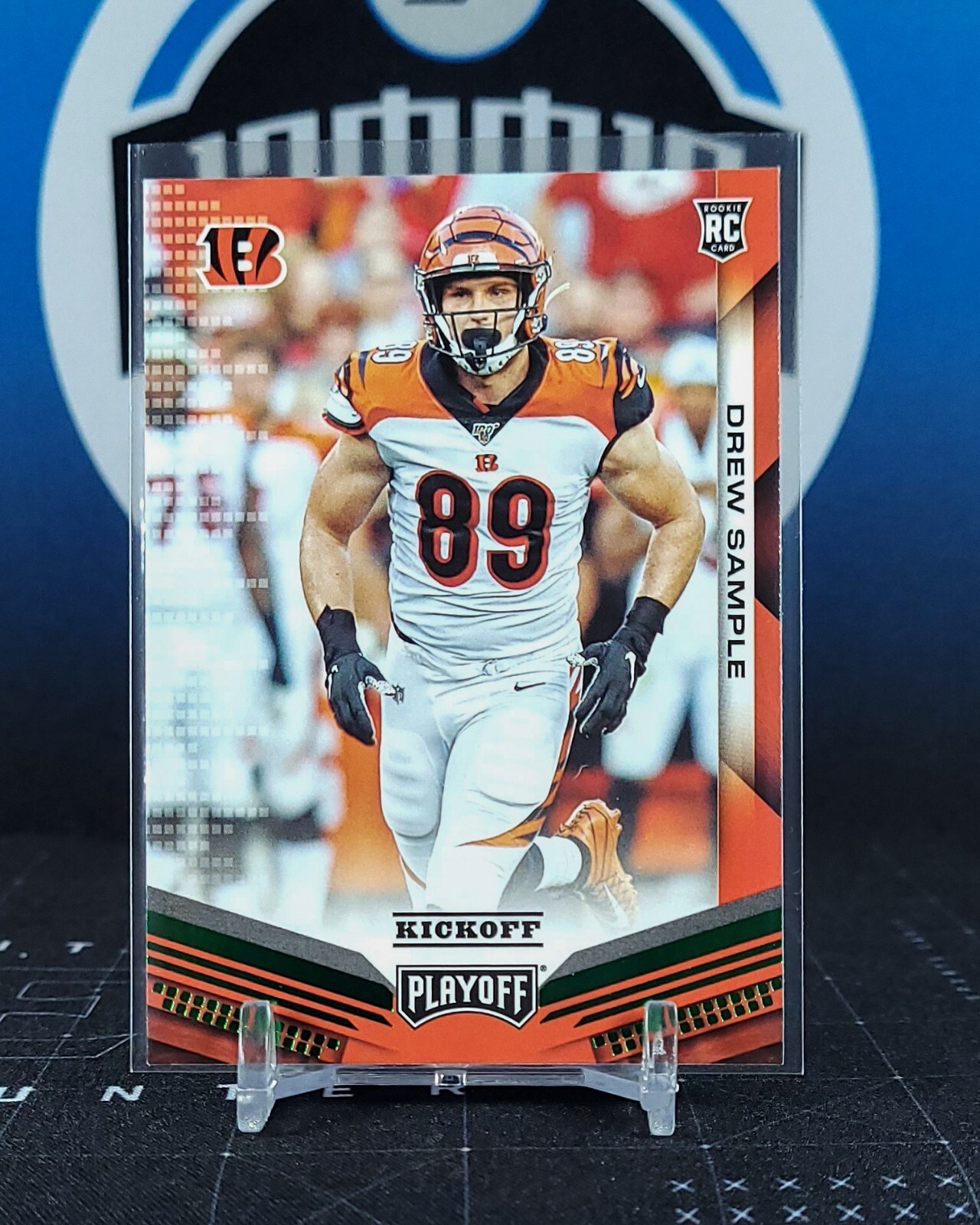 2019 Panini Playoff Kickoff Green 262 Drew Sample Bengals Rookie