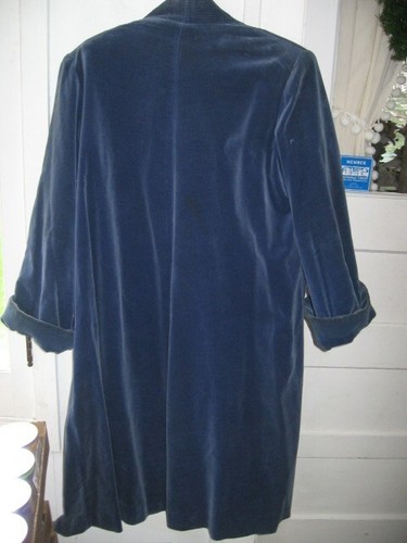 VTG CANTONI BLUE TWILLBACK VELVETEEN COAT-WATER REPELLENT/SPOT RESISTANT - ITALY - Picture 10 of 11