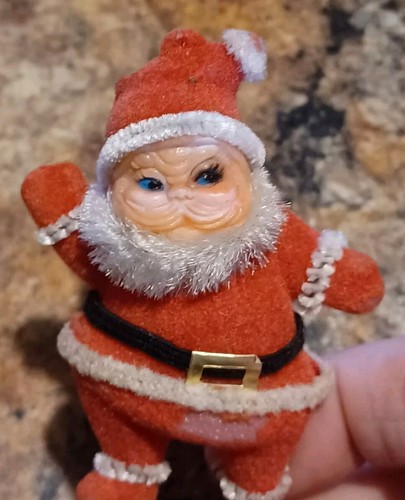 Pianta di Babbo Natale floccata vintage - Foto 3 di 4