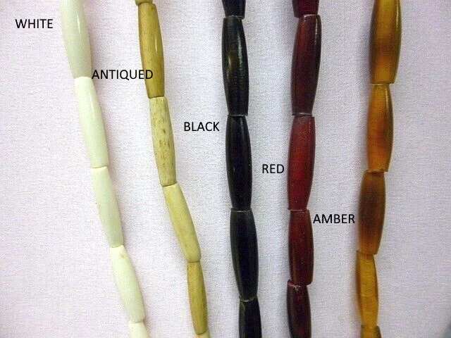 Cuentas de hueso de búfalo/cuerno para pila ¡Todos los tamaños! Rojo Blanco Ámbar Negro Antiguo Foto 2 de 4