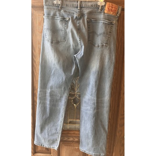 Levi's 505 Regular Fit Straight Leg Medium Wash Denim Blue Jeans Men Size 38x30 - Afbeelding 8 van 16