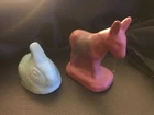 New Listingvan briggle art pottery rabbit teal blue