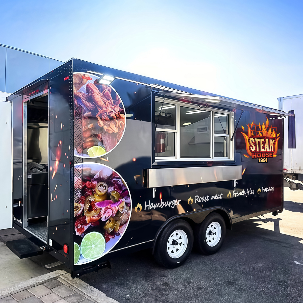 Food Trailer for Sale, Fully Equipped Mobile Food Truck with