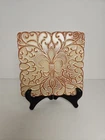 Frankoma 3TR Fleur De Lis Desert Gold Trivet.  Mint Condition!