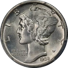 1938-D Mercury Dime PCGS MS66 FB Superb Eye Appeal Strong Strike