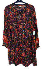 Old Navy Mini Dress Size XL Floral BOHO Peasant Festival Long Sleeve Casual