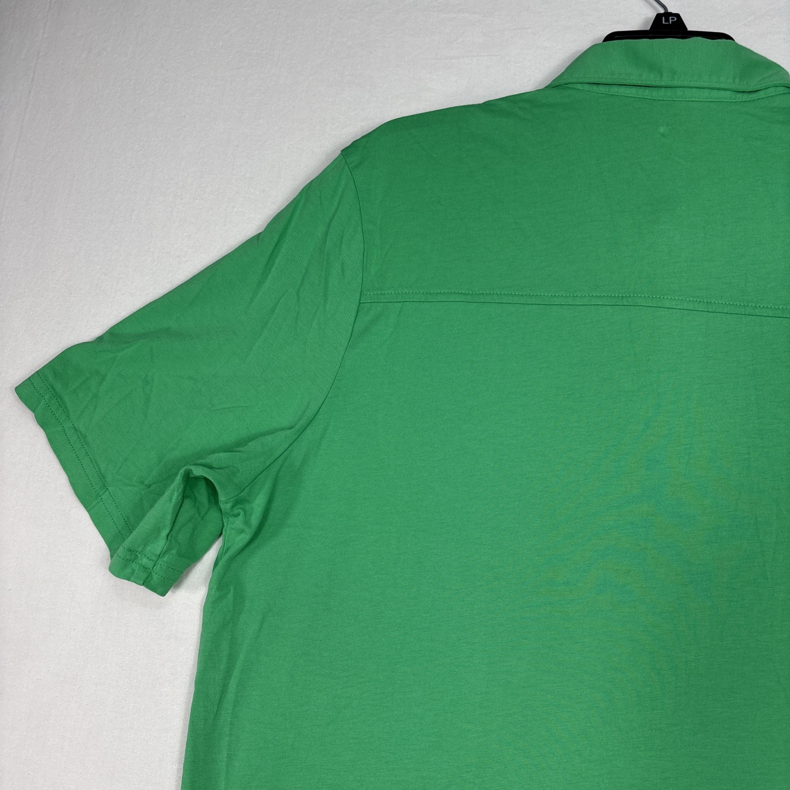 Criquet Polo Men's Large Green Performance Stretch Golf Pocket Shirt Clover