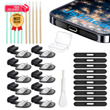 10-Pack USB C Dust Plug, Phone Accessories for iPhone 17 16 15/16 10, Black