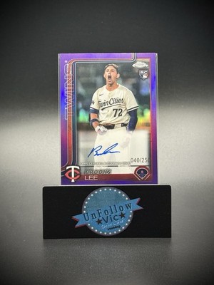 2025 Topps Chrome #RA-BL Brooks Lee Rookie Auto Purple Refractor /250 (RC)