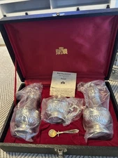 Vintage Corbell & Co Silver Plate Box Set Salt & Pep& Sugar Authentic Regal Rep.