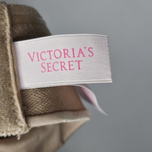 Womens Victorias Secret Beige Tan Nude Bombshell Satin Padded Strapless Bra 34B - Picture 14 of 16