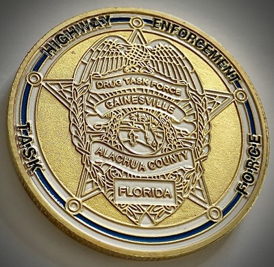 Gainesville Florida Police Challenge Coin-Gold Colored-Interstate 75-New 
