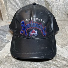 Vintage | Colorado Avalanche | Drew Pearson |  Cow Leather Strapback Hat NHL 90s