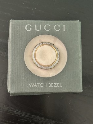 Vintage Rare Gucci Gold Diamond Cut Bezel, Authentic, No  display picture 2