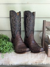 Lucchese Douglas Alligator Cowboy Boots 11 EE