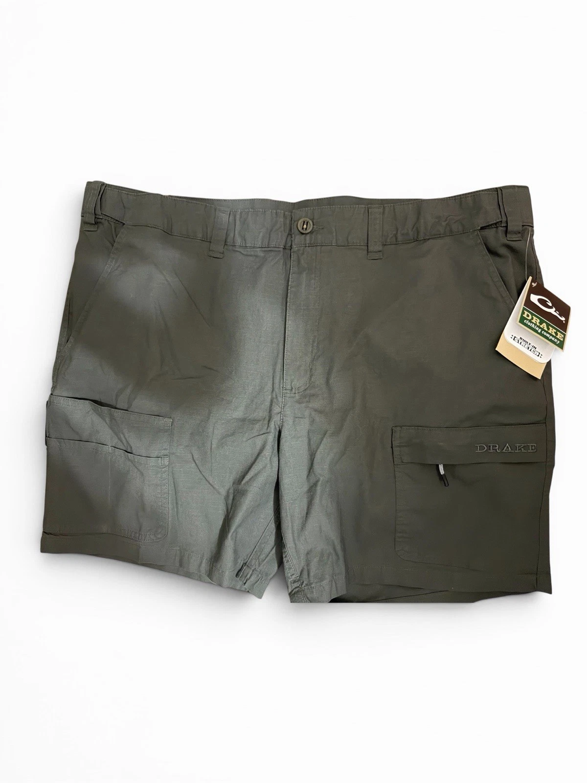 Drake Men's Performance Fishing Shorts Dark Gray NWT XL X-Large Waterfowl