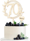 Tortendeko 70 Geburtstag Frau Mann Cake Topper Holz Happy Kuchendeko Geburtstags