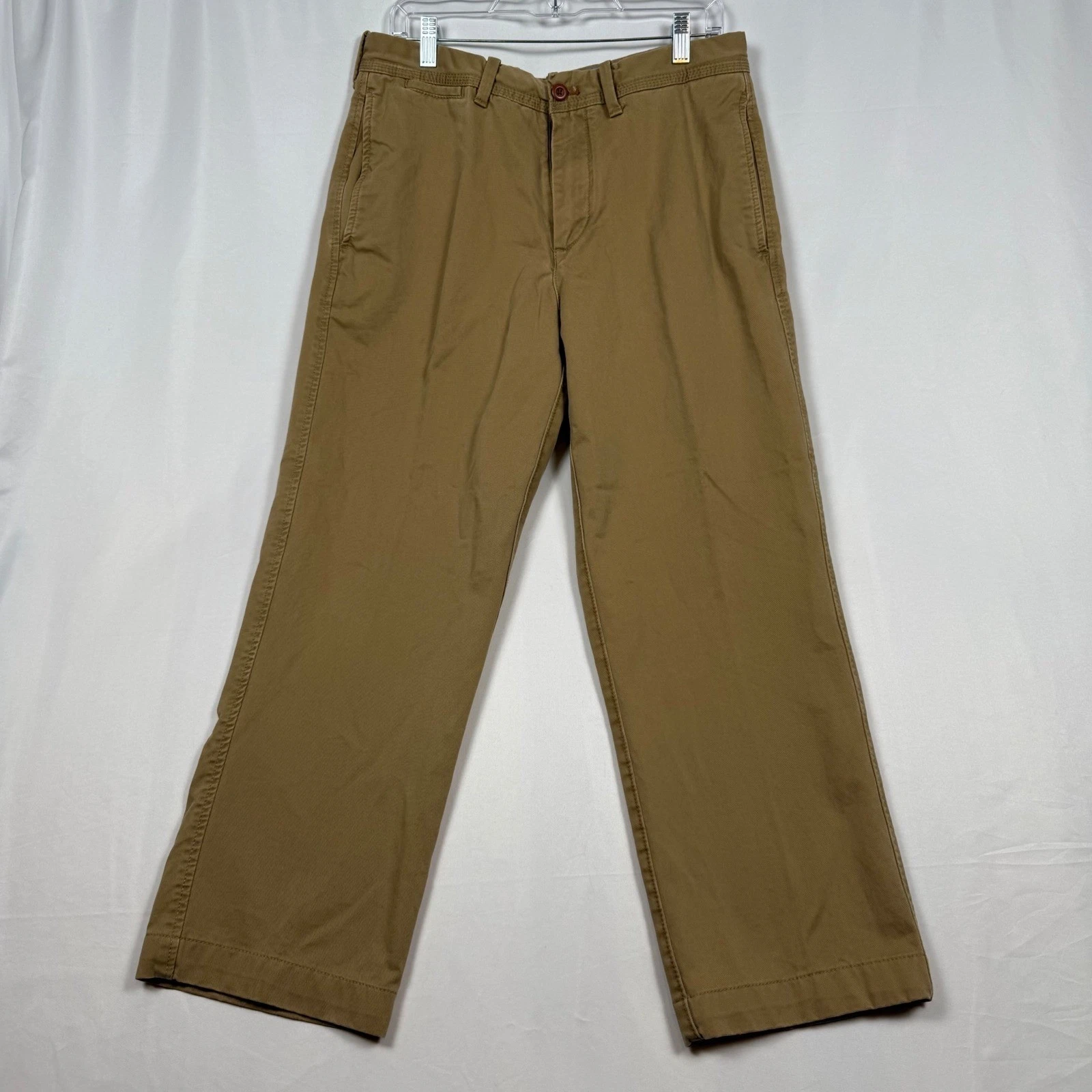 Timberland pantalone chino uomo kaki casual gamba dritta misto cotone 32x30