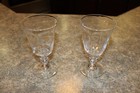 Vintage set of 2 Lenox Antique Clear Wine Glasses, 5" - EUC