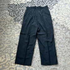 Vintage Pleated Dress Pants Black 15/16
