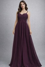 Burgundy Prom Formal Evening Maxi Dress Gown Size S NWT Cocktail Bridesmaid 9