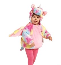 NWT Infant Girls Size 0-6 month Hooded Pullover Plush Unicorn Halloween Costume
