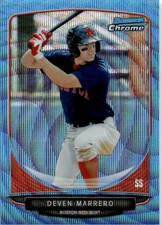 2013 Bowman Chrome #BCP120 Deven Marrero Prospects Blue Wave Refractors
