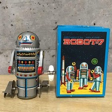 Vintage Tin Robot ROBOT-7 Wind-up Collectible Boxed
